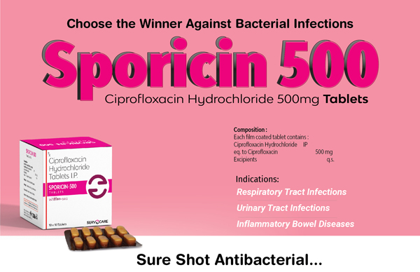 Ciprofloxacin Hydrochloride 500 mg Tablet