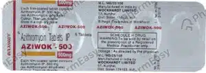 Aziwok 500 azithromycin tablets by Dr Reddy’s for respiratory infections
