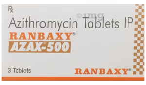 Azax 500 azithromycin tablets by Sun Pharma for infection treatment