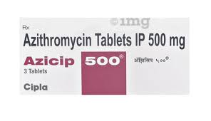 Azicip 500 azithromycin tablets by Cipla for bacterial infections